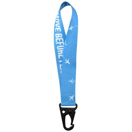 MINI LANYARD RPET DE SUBLIMACIÓN CON MOSQUETÓN PARA MALETA
