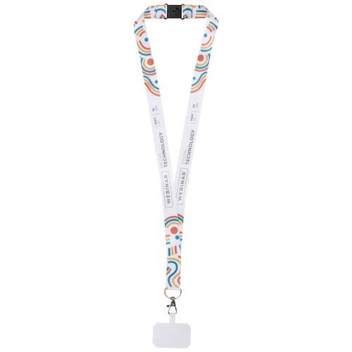 LANYARD DE SUBLIMACIÓN CON SOPORTE PARA TELÉFONO Y CIERRE DE SEGURIDAD 