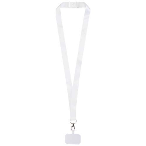 Tour de cou porte-téléphone Addie en RPET avec lanière de sécurité détachable et impression par sublimation - 3