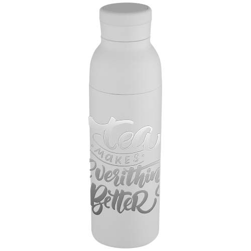 Botella de 650 ml con doble pared aislante de acero inoxidable reciclado RCS 
