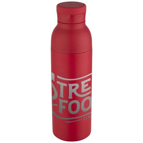 Botella de 650 ml con doble pared aislante de acero inoxidable reciclado RCS 