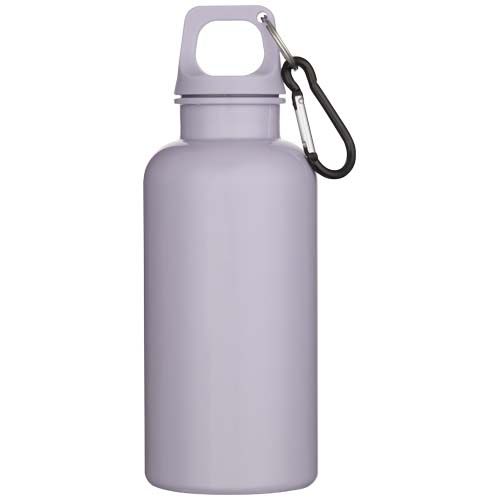 Botella de 400 ml de color liso de plástico reciclado con certificado RCS y mosquetón 