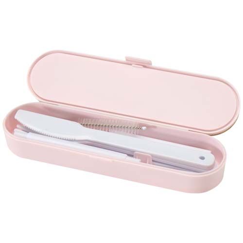 Set de cubiertos con tapa de bambú 