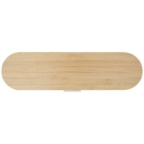 Set de cubiertos con tapa de bambú 