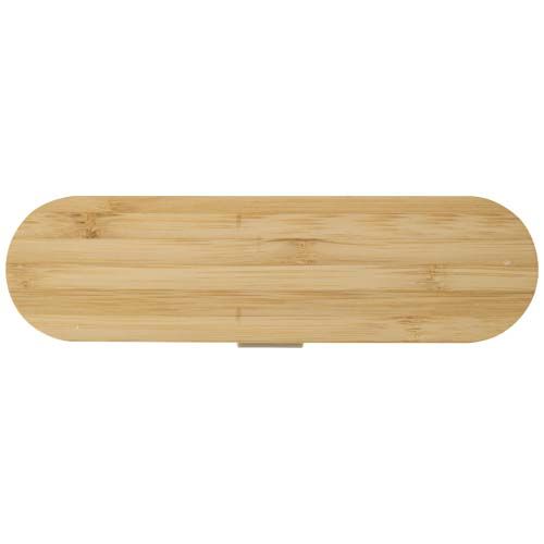 Set de cubiertos con tapa de bambú 