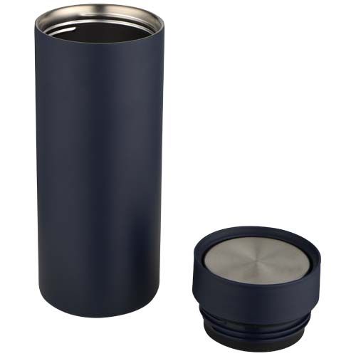 azul marino Botella de 650 ml de acero inoxidable reciclado con certificado RCS de doble pared con 3 tapas