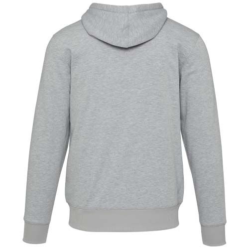 gris chiné Sudadera sherpa con cremallera completa y capucha