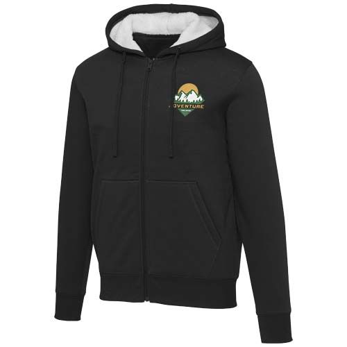 Sudadera sherpa con cremallera completa y capucha 
