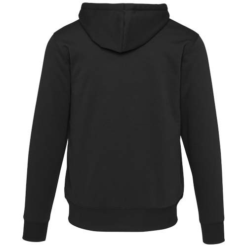 black Sudadera sherpa con cremallera completa y capucha