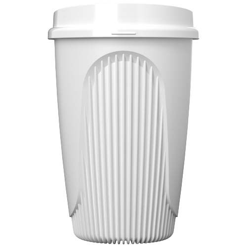 white Vaso de 350 ml con tapa