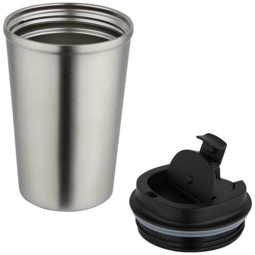 plateado mate Vaso de acero inoxidable con aislamiento de 350 ml