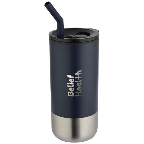 Vaso con aislamiento de 480 ml con certificado RCS y pajita 