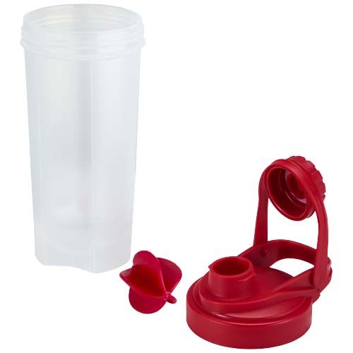 red Bidón deportivo de 700 ml con bola agitadora