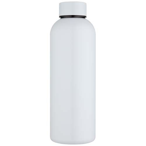 white Botella de agua de 750 ml de acero inoxidable reciclado con pared simple para sublimación y con certificado RCS