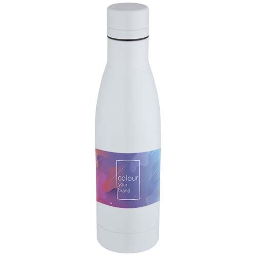white Botella de agua de 500 ml de acero inoxidable con aislamiento para sublimación