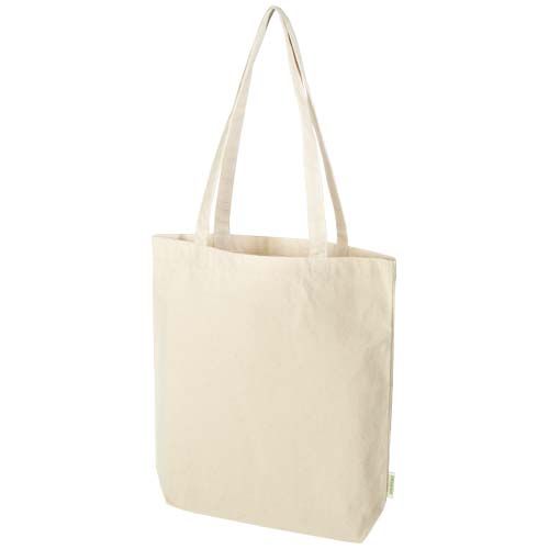 BOLSA TOTE DE 11 L CON FONDO ANCHO ALGODÓN ORGÁNICO OCS DE 180 G/M²