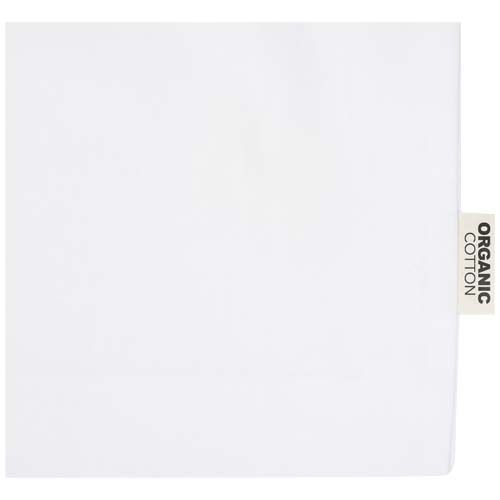 white Bolsa Tote con refuerzos de 14 l algodón orgánico OCS de 180 g/m²