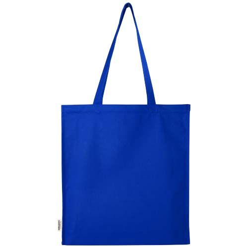 azulón Bolsa Tote con refuerzos de 14 l algodón orgánico OCS de 180 g/m²