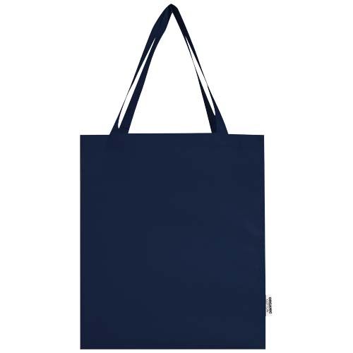 azul marino Bolsa Tote con refuerzos de 14 l algodón orgánico OCS de 180 g/m²
