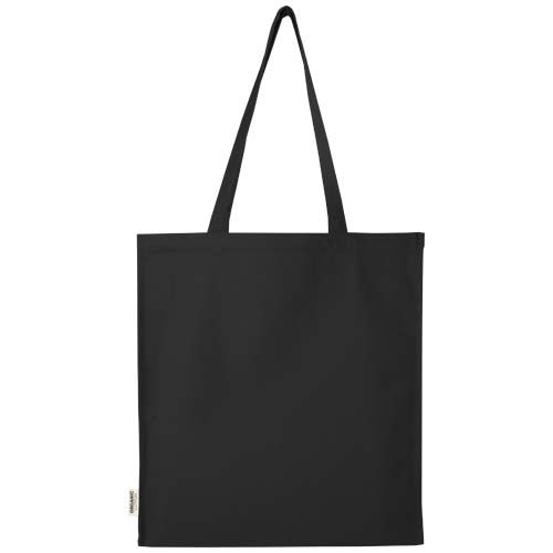 black Bolsa Tote con refuerzos de 14 l algodón orgánico OCS de 180 g/m²