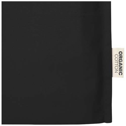 black Bolsa Tote con refuerzos de 14 l algodón orgánico OCS de 180 g/m²