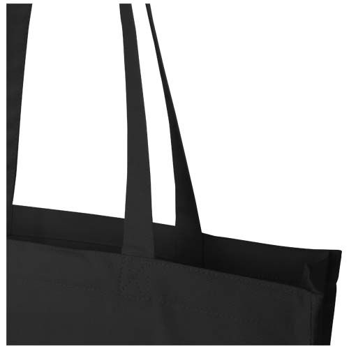 black Bolsa Tote con refuerzos de 14 l algodón orgánico OCS de 180 g/m²