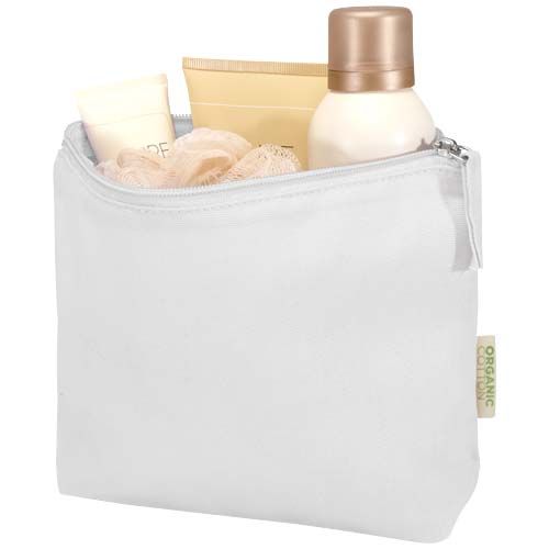 white Bolsa de aseo pequeña de 1 l algodón orgánico OCS de 180 g/m²