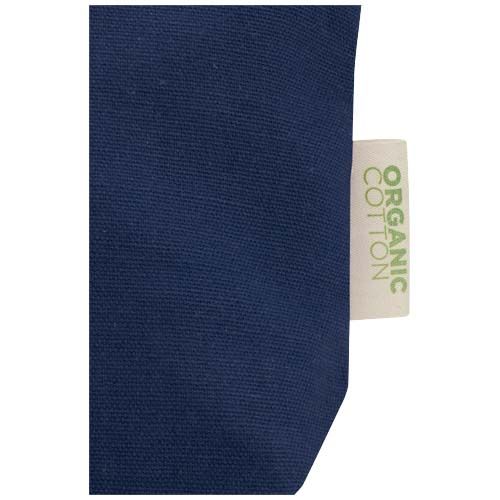 azul marino Bolsa de aseo pequeña de 1 l algodón orgánico OCS de 180 g/m²