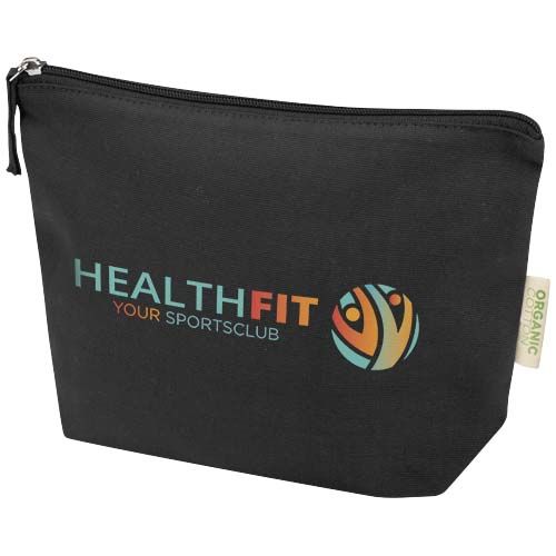 black Bolsa de aseo pequeña de 1 l algodón orgánico OCS de 180 g/m²