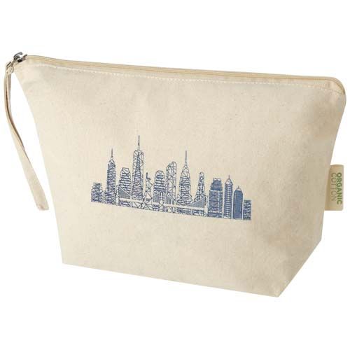 Bolsa de aseo grande de 3 l algodón orgánico OCS de 180 g/m² 