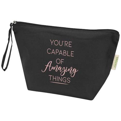 Bolsa de aseo grande de 3 l algodón orgánico OCS de 180 g/m² 