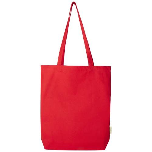 red Bolsa Tote de 10 l algodón orgánico OCS de 270 g/m²