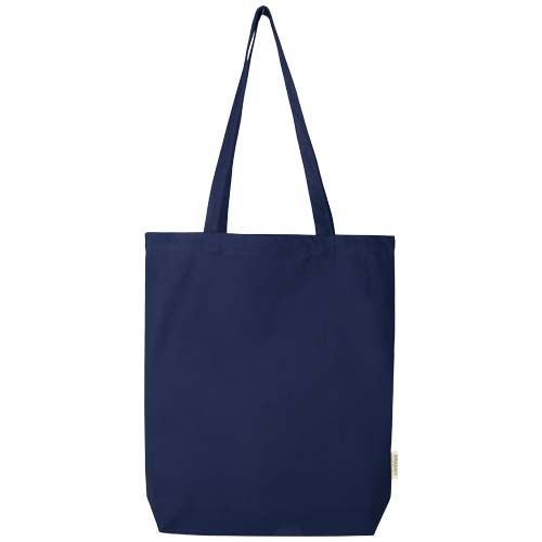 azul marino Bolsa Tote de 10 l algodón orgánico OCS de 270 g/m²
