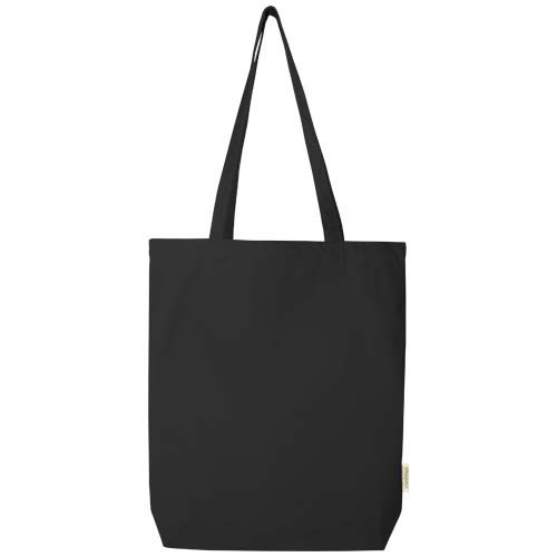 black Bolsa Tote de 10 l algodón orgánico OCS de 270 g/m²