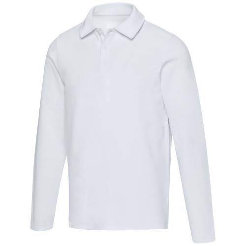 white Polo unisex de manga larga