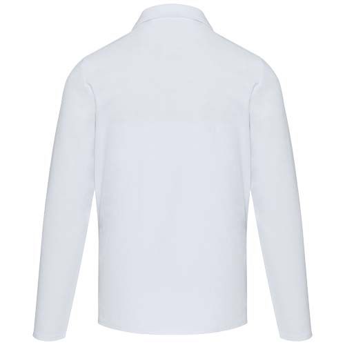 white Polo unisex de manga larga