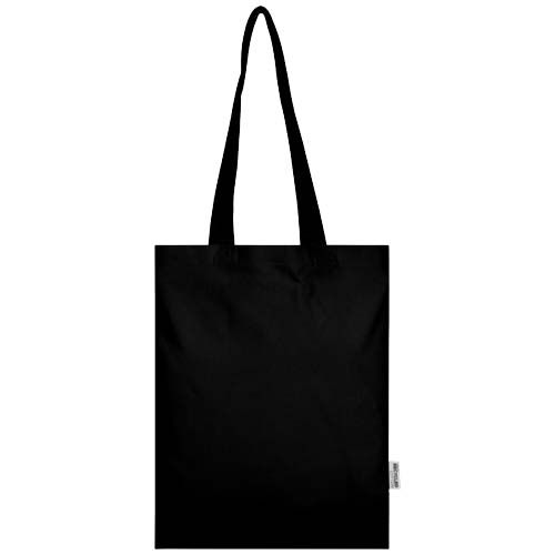 black Bolsa Tote de 7 l de algodón reciclado GRS de 180 g/m²