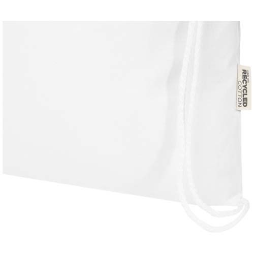 Bolsa con cuerdas de 5 l de algodón reciclado GRS de 180 g/m² 