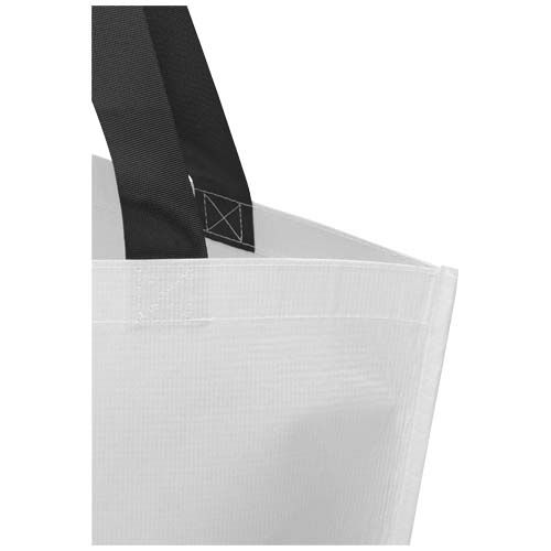 white Bolsa Tote 18l de material reciclado GRS con doble laminado