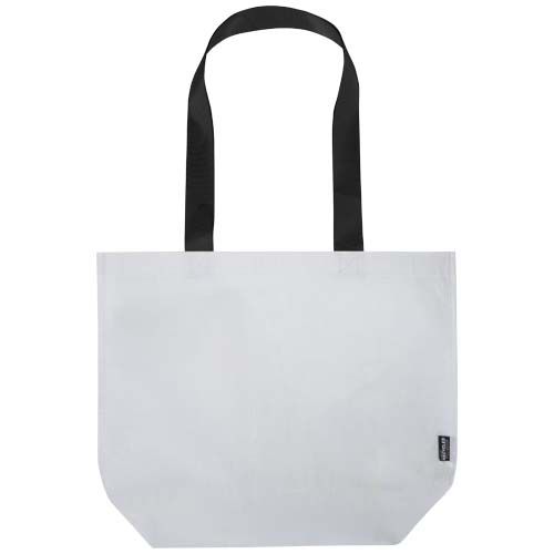 white Bolsa Tote 18l de material reciclado GRS con doble laminado