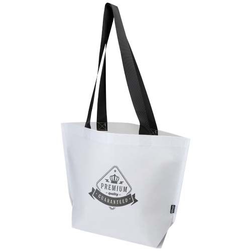 white Bolsa Tote 18l de material reciclado GRS con doble laminado