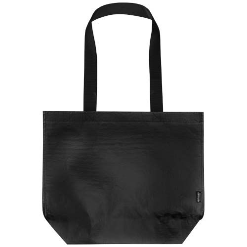 black Bolsa Tote 18l de material reciclado GRS con doble laminado