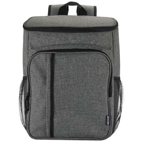 gris chiné Mochila picnic nevera de 20l con material reciclado GRS incluyendo set de cubiertos