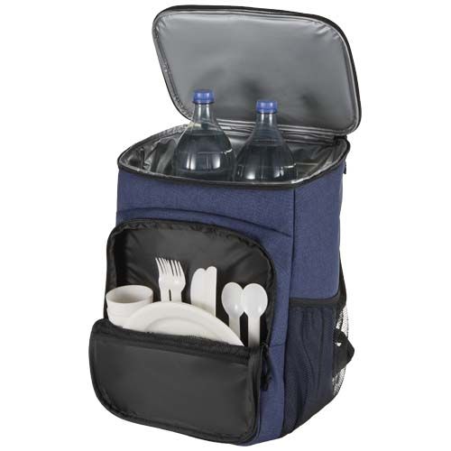 azul cobalto Mochila picnic nevera de 20l con material reciclado GRS incluyendo set de cubiertos