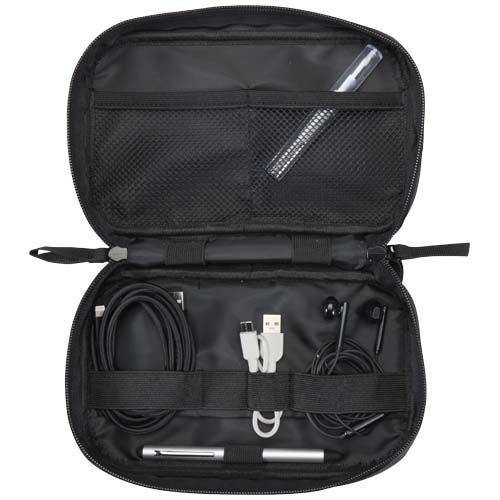 black Funda tecnológica de 1l con material reciclado GRS