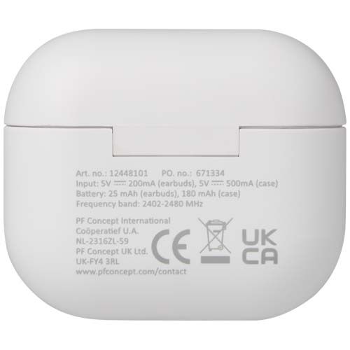 white Auriculares True Wireless Bluetooth® de plástico reciclado