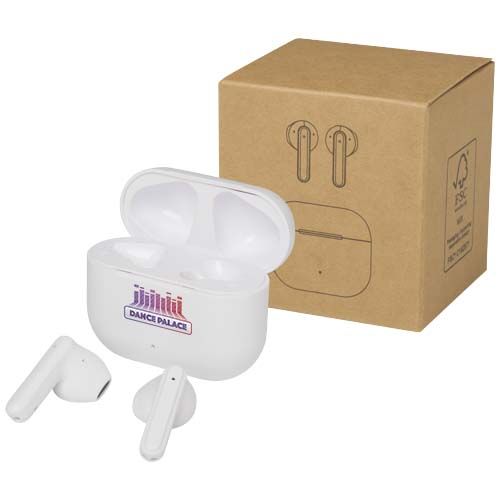 white Auriculares True Wireless Bluetooth® de plástico reciclado