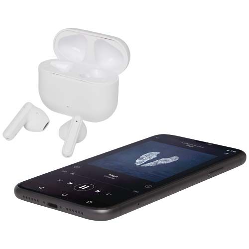 white Auriculares True Wireless Bluetooth® de plástico reciclado