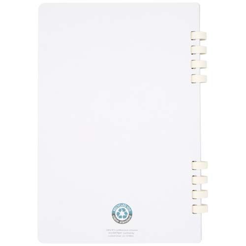 Cuaderno A5 tapa dura con espiral de material reciclado RCS 