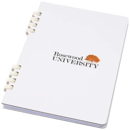 Cuaderno A5 tapa dura con espiral de material reciclado RCS 